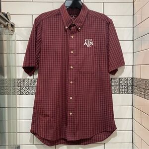 Texas A&M Antigua Red Casual Button Down Shirt